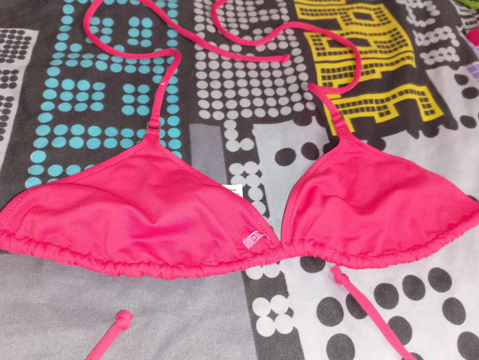 Top de biquíni triângulo rosa fúcsia DIM 85B – photo 4